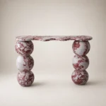 Slant Pillar Console Table
