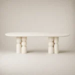 White Bead Dining Table