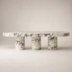 Speckled Pillar Dining Table