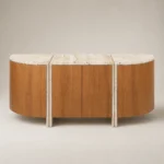 Wood Drum Sideboard