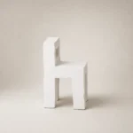 White Straight Chair