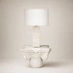 White Stone Table Lamp
